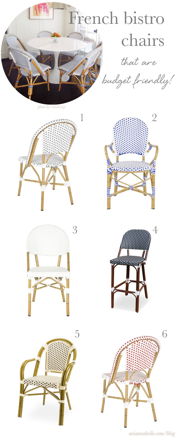 budget friendly source for french bistro chairs