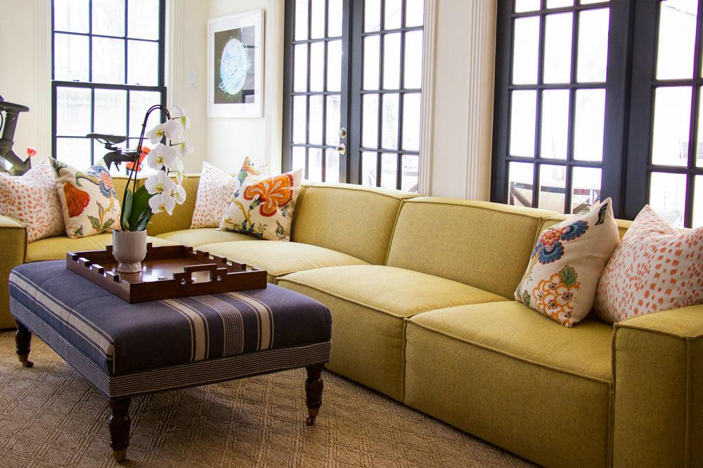 How to Layer Decorative Pillows on a Sectional Sofa | The 2nd Layer