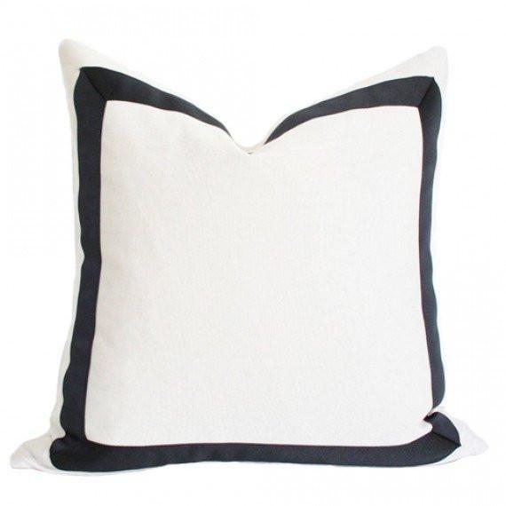 NEW Custom Ralph Lauren Driver Stripe Accent Pillow White Piping