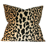 Leopard Velvet designer pillow