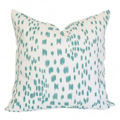 Les Touches Aqua designer pillow from Arianna Belle