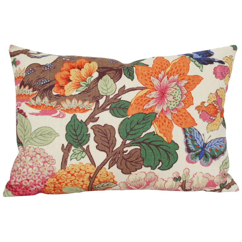 Mughal Flower Monsoon Blue and Green Designer Pillow – Arianna Belle