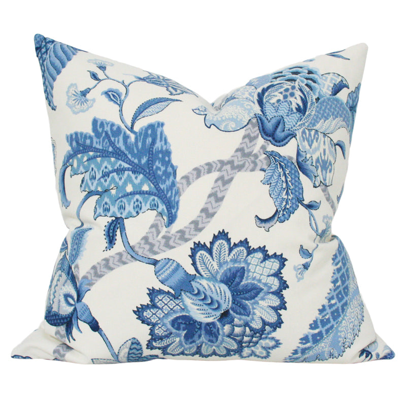 The Bleecker Throw Pillow - Blue Botanical – Hill House Home