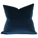 Midnight Blue Velvet Designer Pillow  | Arianna Belle