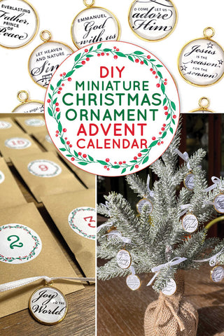 Create a Christmas advent calendar with ScriptCharms charms! This tutorial will show you how to transform our ever popular Scripture jewelry making charms into Christmas ornaments to adorn a miniature Christmas tree – a decoration that is sure to be treasured year-after-year.