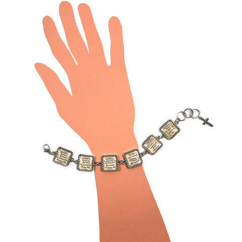 Square Twist Edge bracelet sizing on wrist