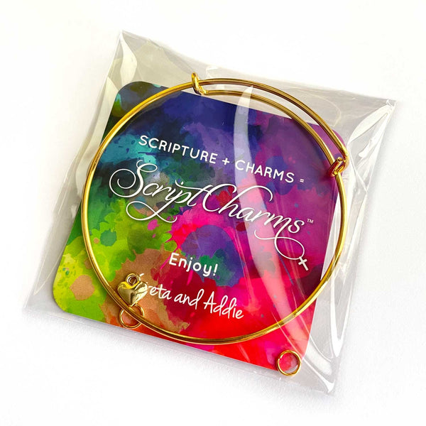 DIY Easter Scripture Charm Bangle Bracelet Making Kit – ScriptCharms -  Scripture Jewelry & Charms
