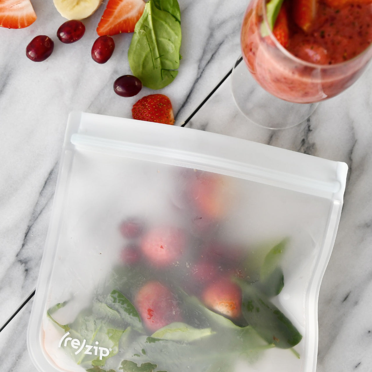 Buy Reusable Translucent Frosted PEVA Food Storage Bag for