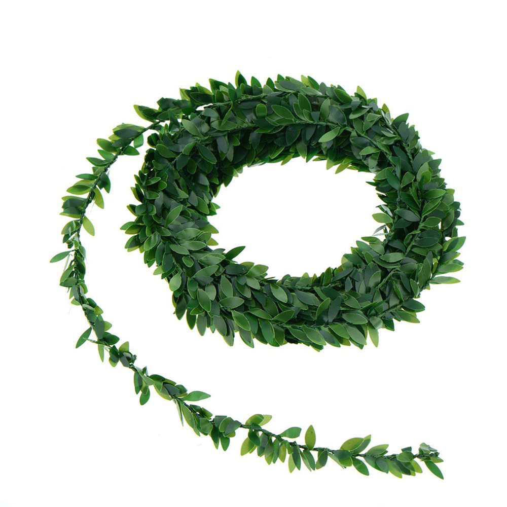 Download Artificial Wire Leaf Garland Greenery 7 metres - Green - Feather.com.au