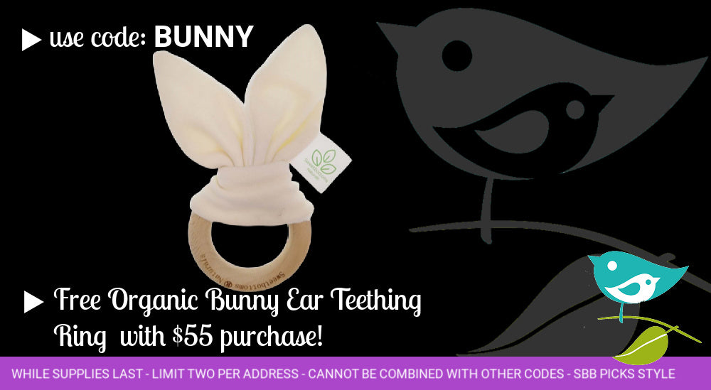 free bunny teether with purchase