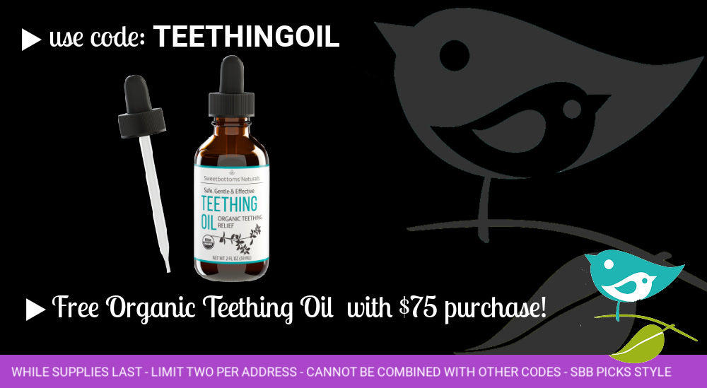 free organic teething oil with purchase