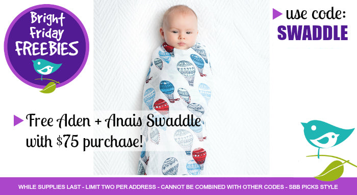 Black Friday Freebie Aden and Anais Swaddle