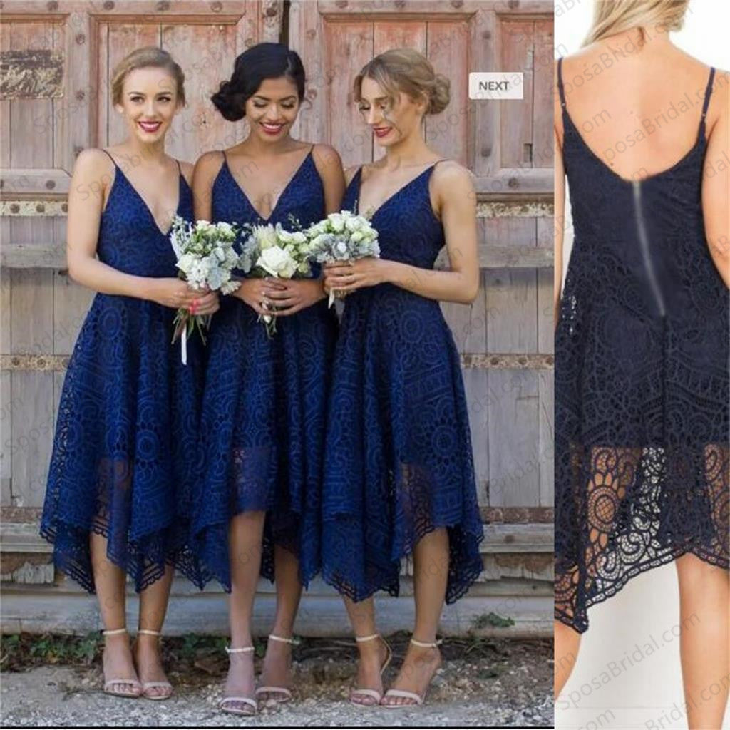 red and blue bridesmaid dresses