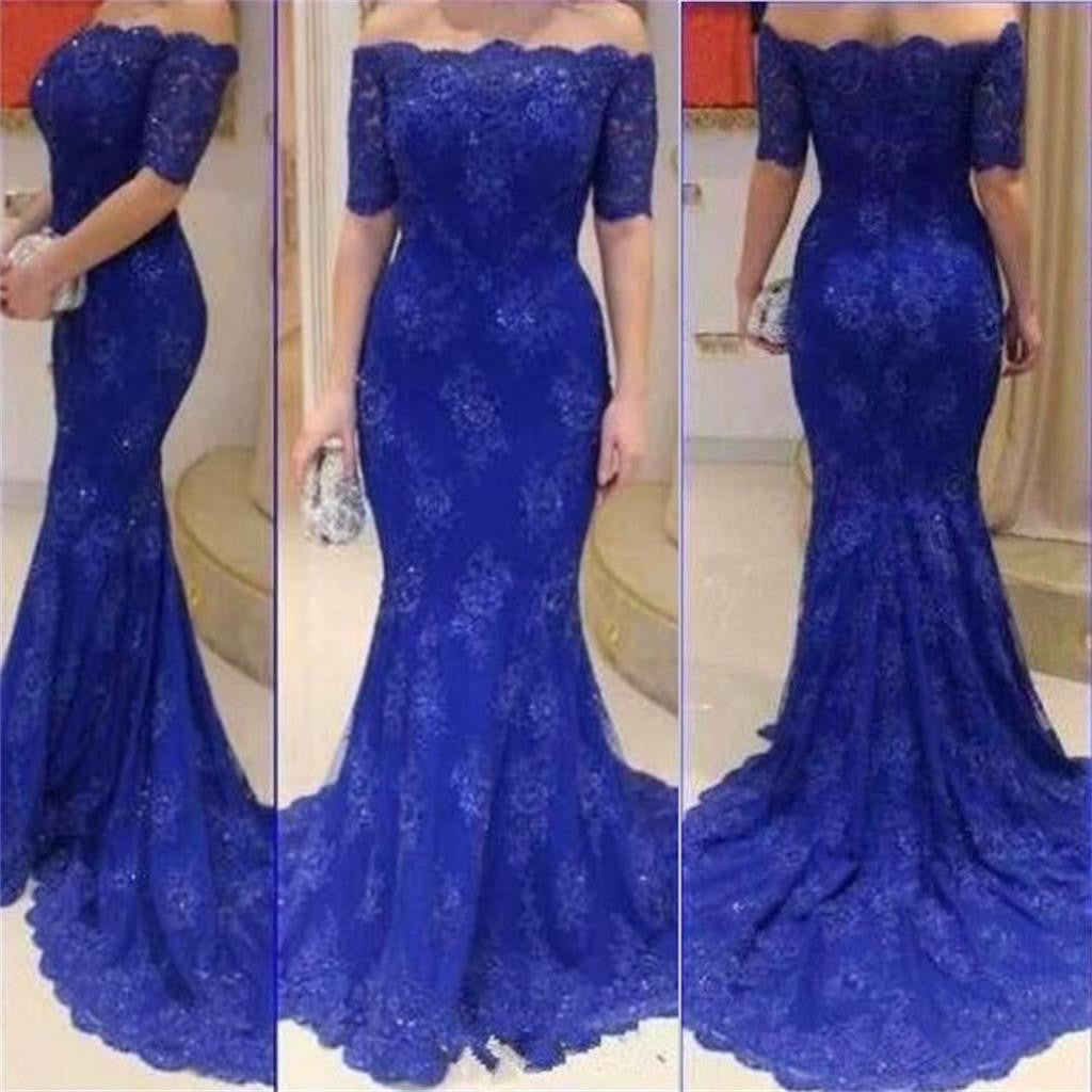 royal blue short gown