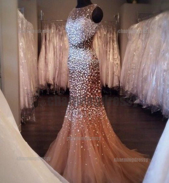 rhinestone prom dress