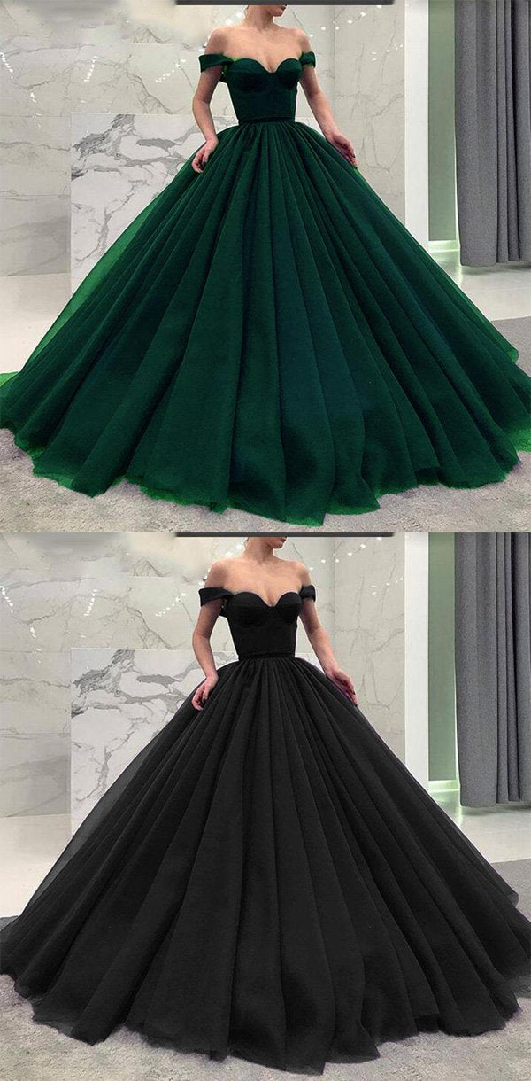 black and green gown