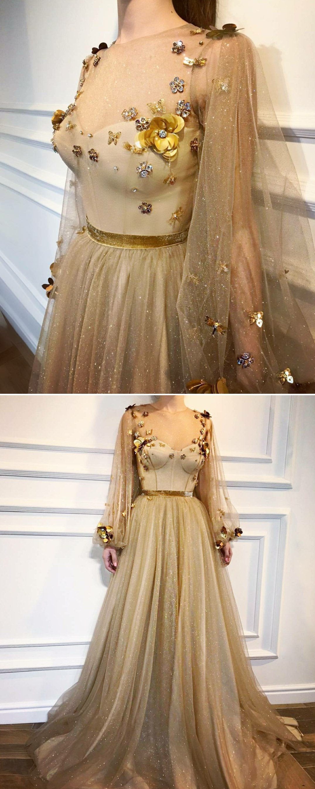 elegant gold dresses gowns