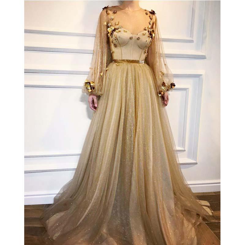 gold elegant gown