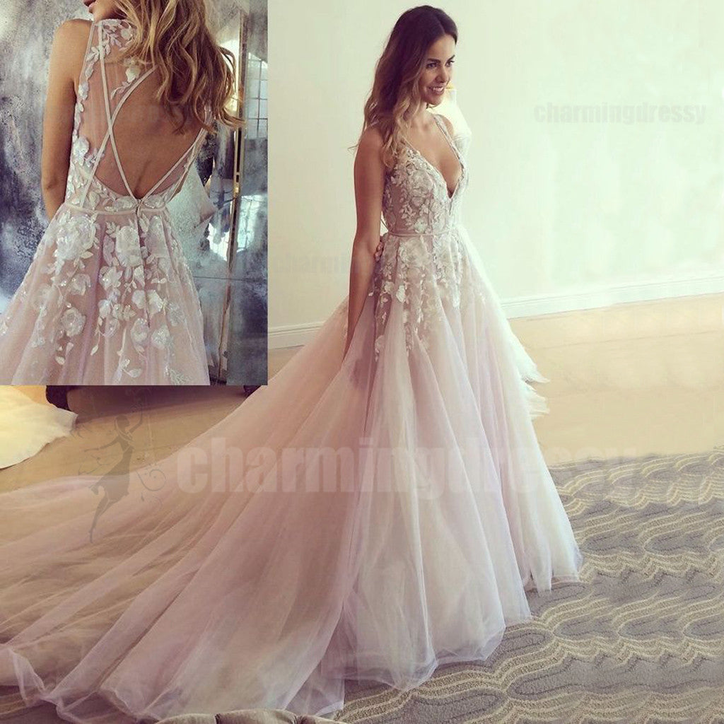 pink lace formal dress