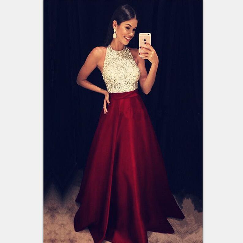 sparkly maroon prom dress