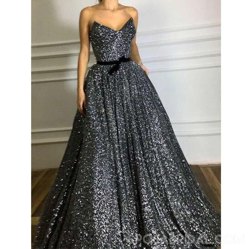 grey sparkly long dress