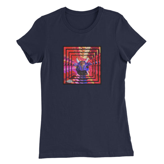 Download Women's Slim Fit T-Shirt ~ psychedelic Karma Cow print ...