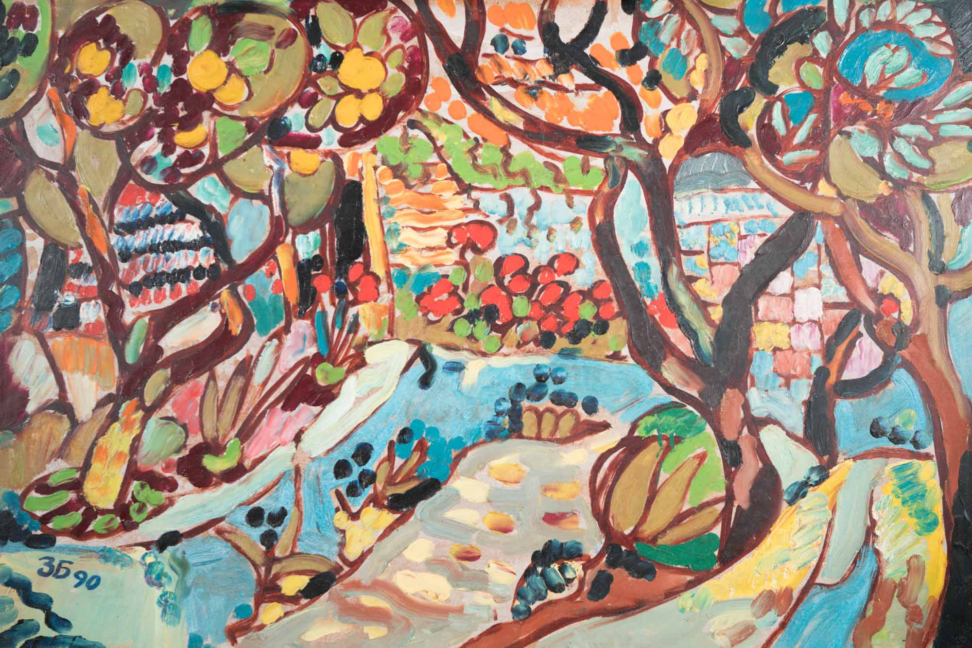 Двор, картина на Здравко Батембергски - Галерия Кавалет