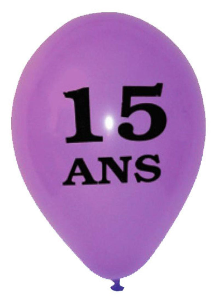 Ballons Anniversaire 15 Ans Par 10 Vivafiesta