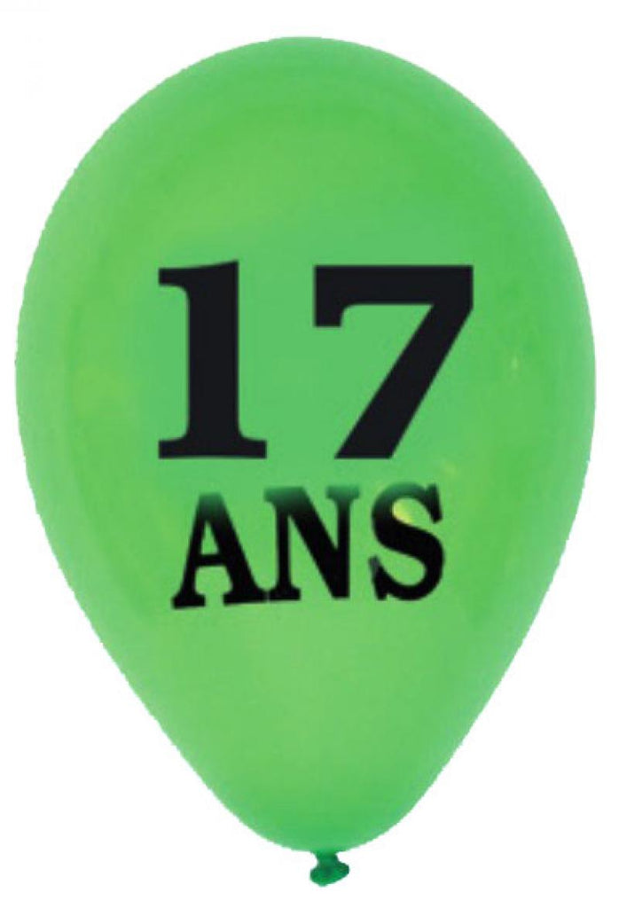 Ballons Anniversaire 17 Ans Par 10 Vivafiesta