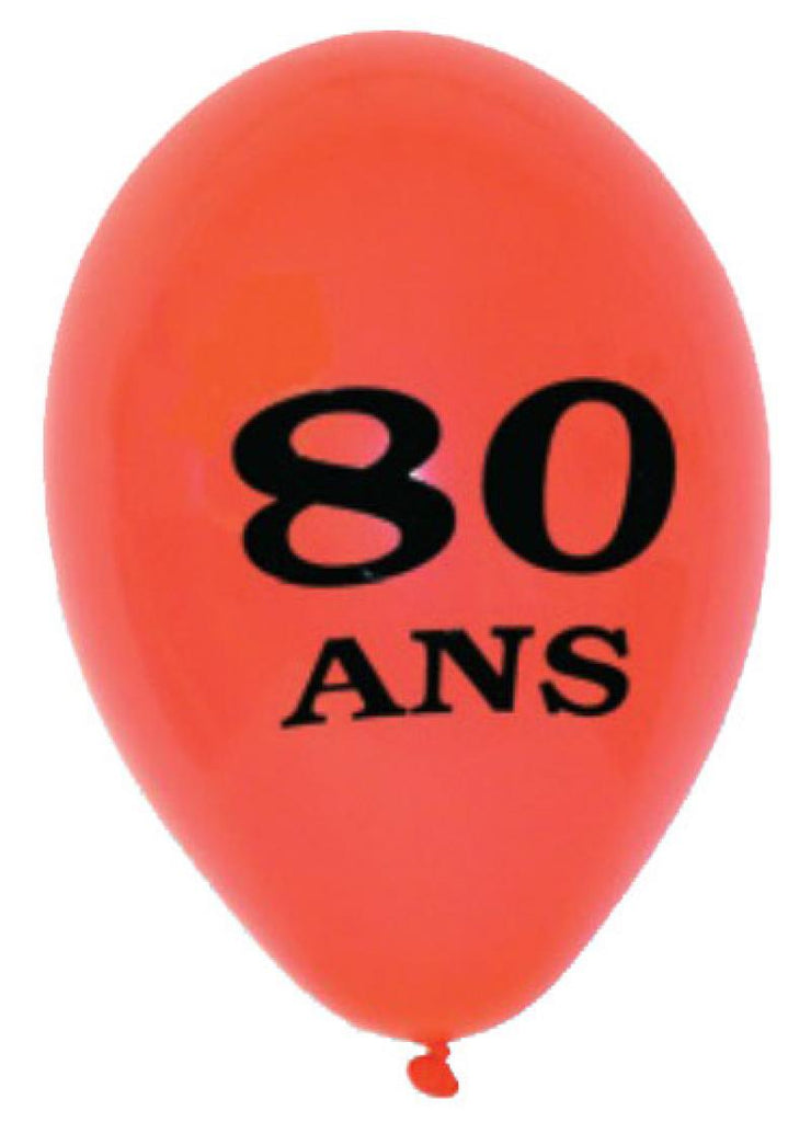 Ballons Anniversaire 80 Ans Par 10 Vivafiesta