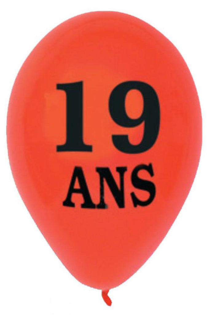 Ballons Anniversaire 19 Ans Par 10 Vivafiesta