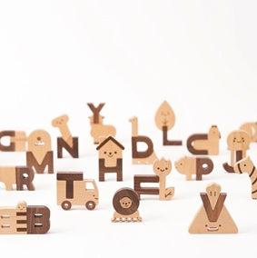 Wooden Alphabet Play Blocks by Oioiooi