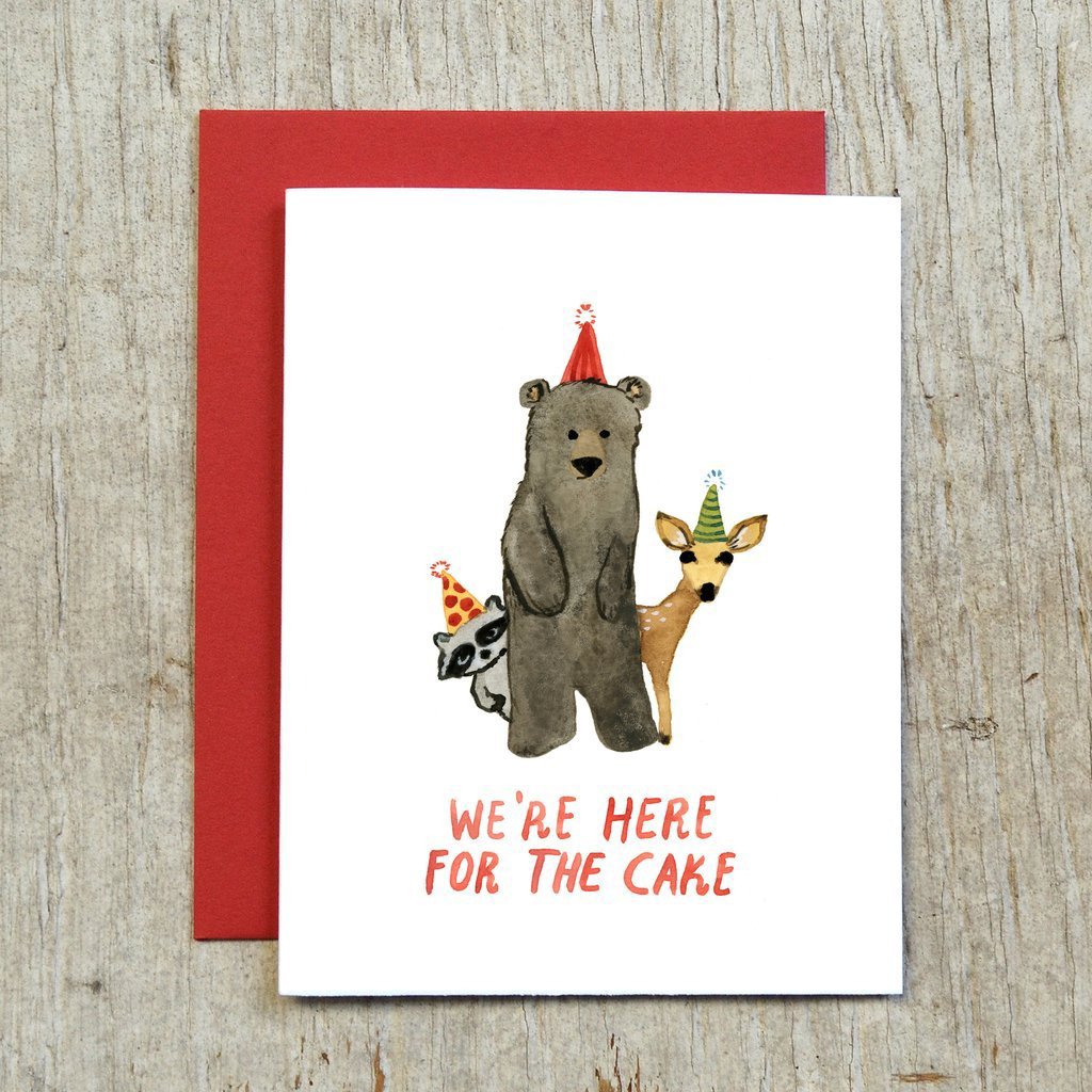 Here For Cake Greeting Card by Little Truths Studio | Soren's House