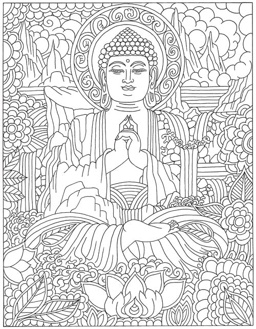 Color Me Buddha Adult Coloring Book