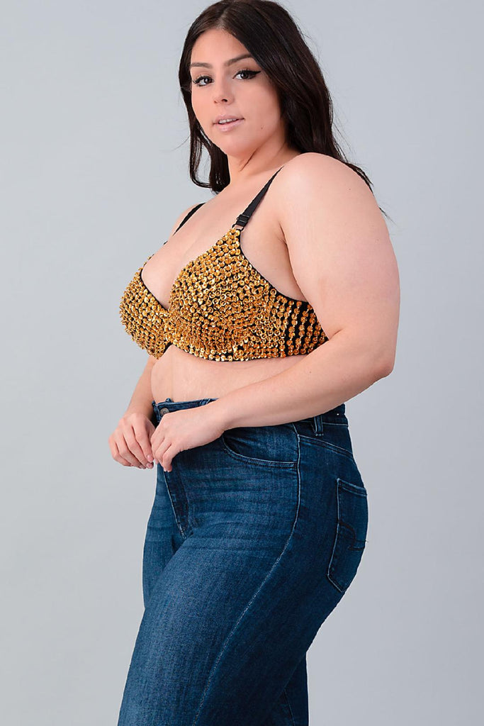 gold plus size jeans