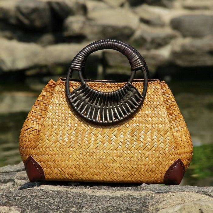 Bamboo Summer Beach Weave Bag — Shop Sassy Chick
