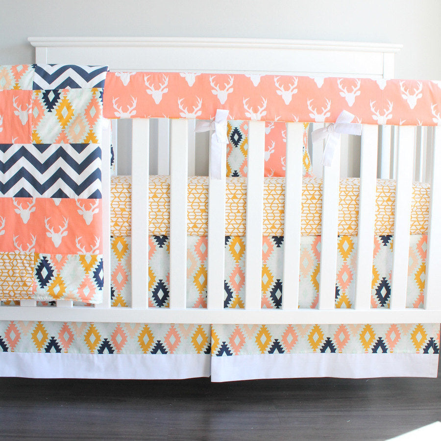 coral baby bedding