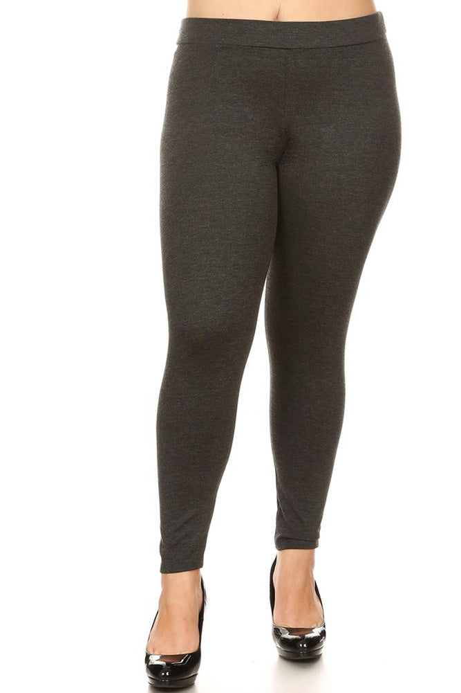 PLUS SIZE Women's Premium Ponte Leggings, Made in USA, 1X 2X 3X 4X 5X