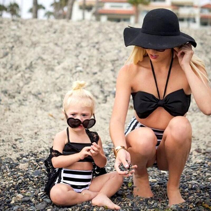 matching bikinis for mom and daughter