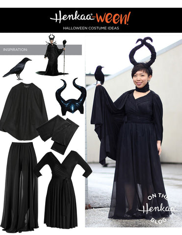 Henkaa Convertible Dress used for a Maleficent Halloween Costume, great cosplay costume that you can wear again.