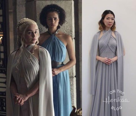 Henkaa Convertible Dress used as Daenerys Targaryen Game of Thrones Season 5 Halloween Costume, great cosplay costume that you can wear again.