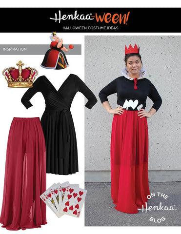 Henkaa Convertible Dress used for a The Queen of Hearts from Alice in Wonderland Halloween Costume, great cosplay costume that you can wear again.