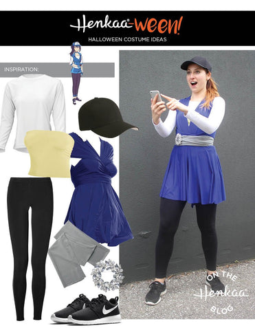 Henkaa Convertible Dress used as a Pokemon Go Trainer Halloween Costume, great cosplay costume that you can wear again.