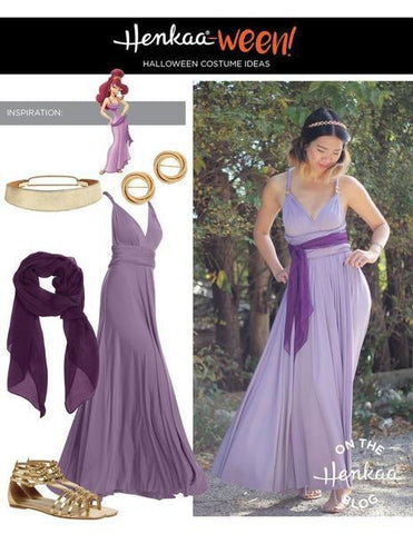 Henkaa Convertible Dress used as Megara from Disney's Hercules Halloween Costume, great cosplay costume that you can wear again.