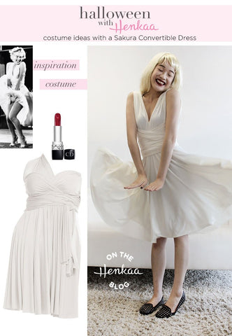 Henkaa Convertible Dress used as Marilyn Monroe Halloween Costume, great cosplay costume that you can wear again.