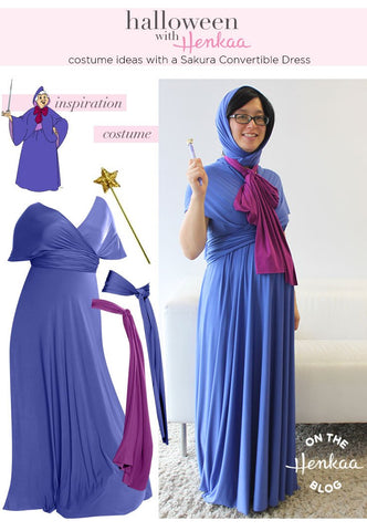 Henkaa Convertible Dress used for a Fairy Godmother from Cinderella Halloween Costume, great cosplay costume that you can wear again.