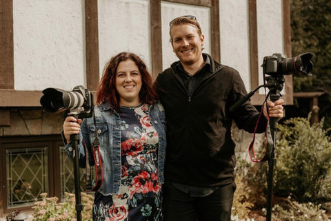 Amanda and husband Kevin, shot by sister Audrey.