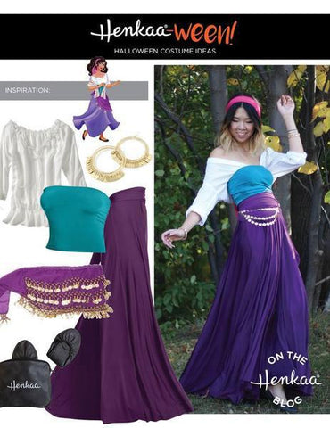 Henkaa Convertible Dress used to make a Esmeralda from The Hunchback of Notre Dame Halloween Costume, great cosplay costume that you can wear again.