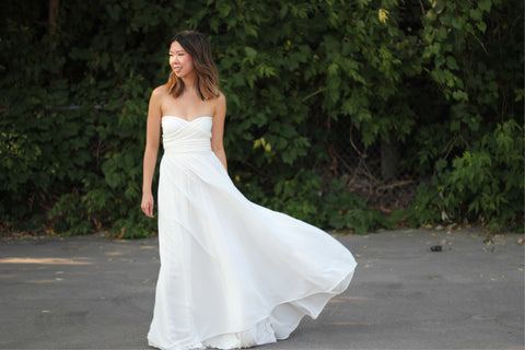 Henkaa Sakura Maxi Chiffon Convertible Wedding Dress Strapless
