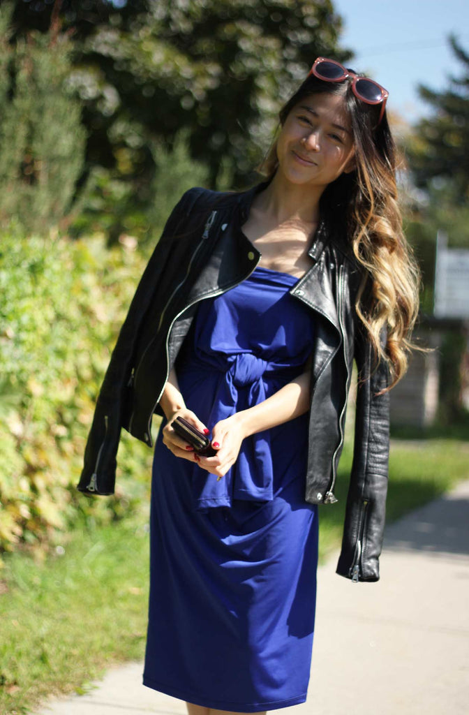 Henkaa Calla Royal Blue Dress in Tyra Style
